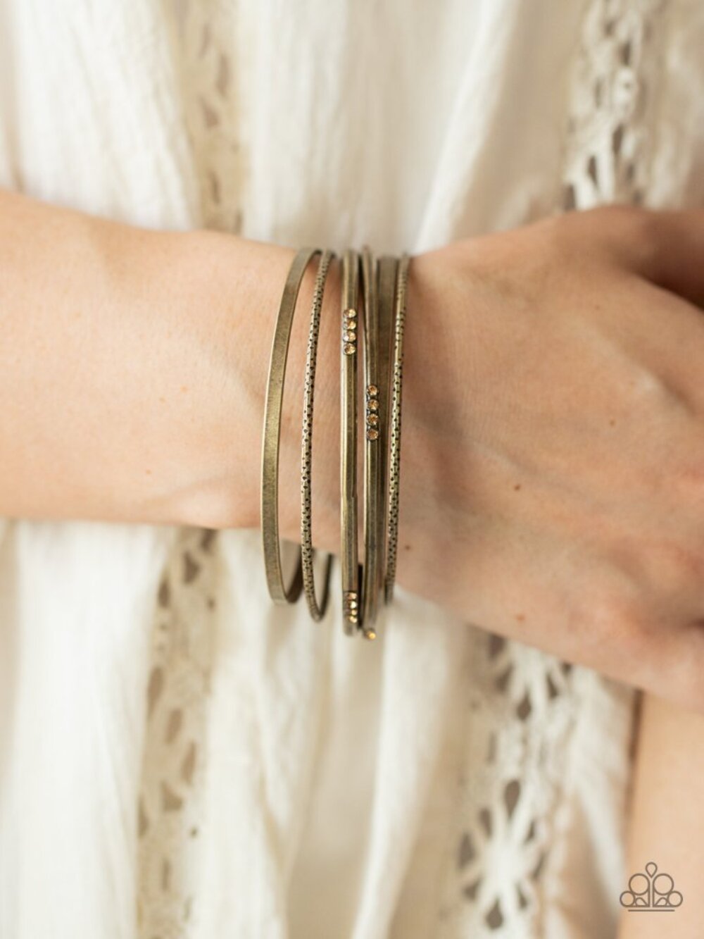 Paparazzi Brass Bangle Bracelets (BB034) - Picture 2 of 2